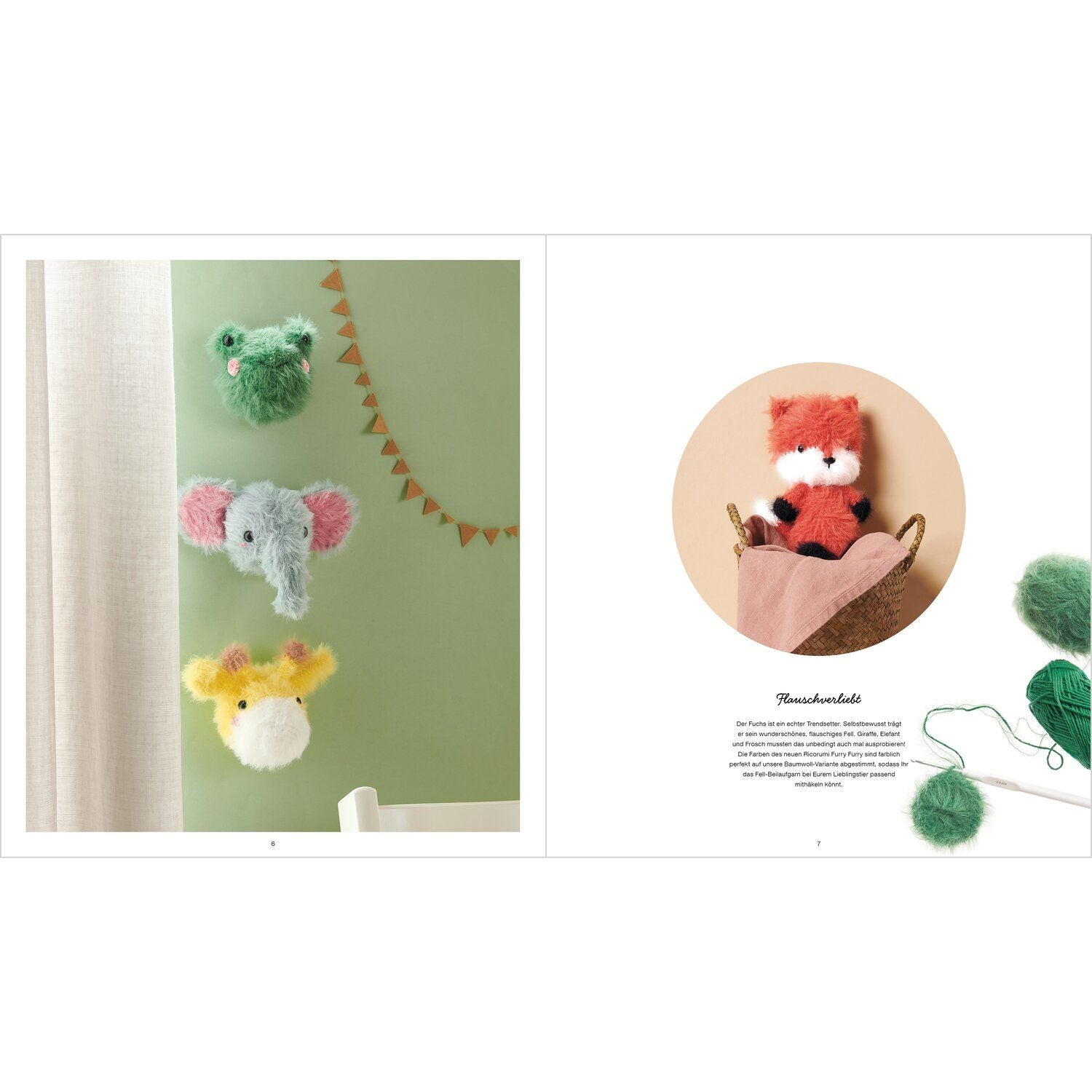 Magazin "Creative Ricorumi - Furry Animals" von RICO DESIGN (DE) Häkelanleitung Rico Design