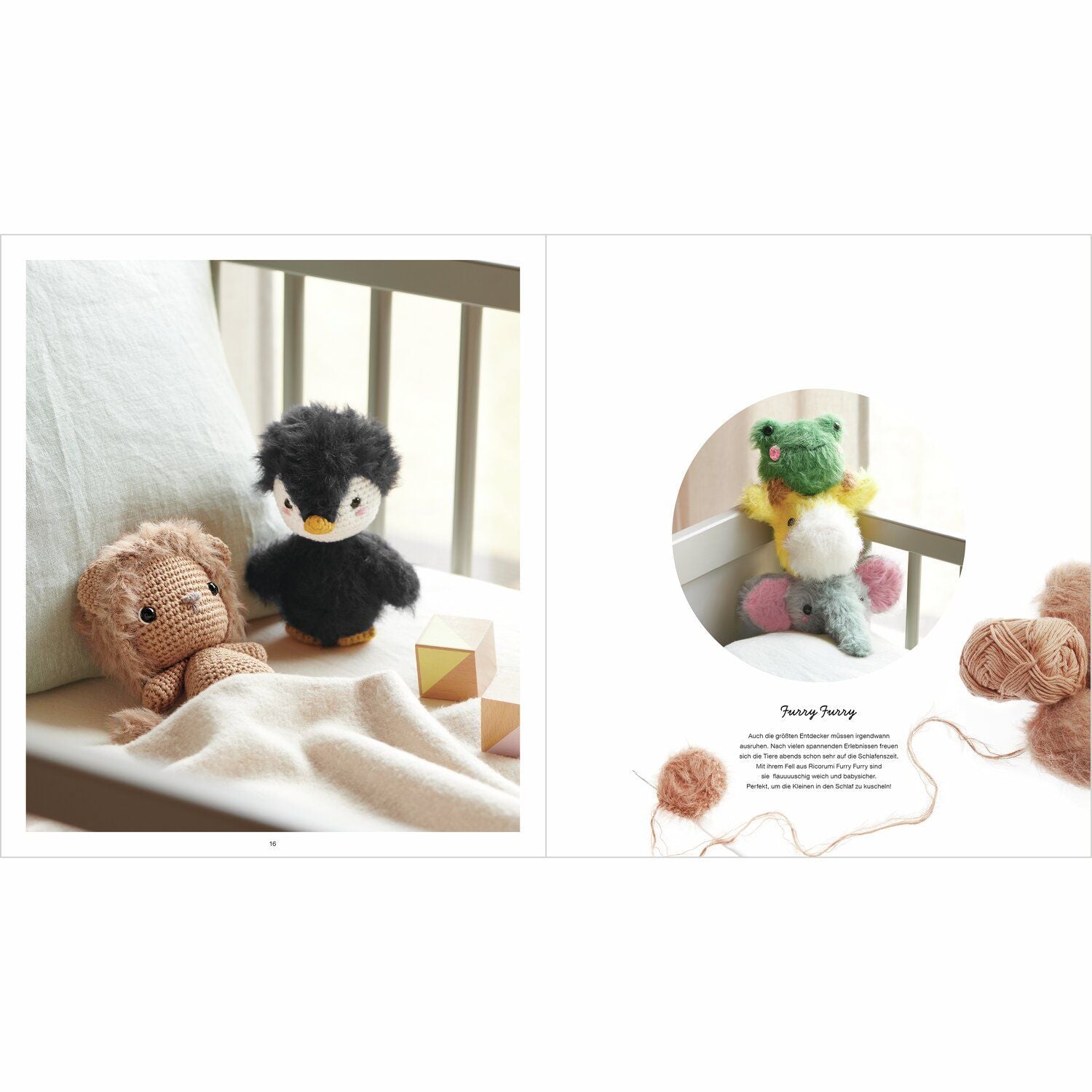 Magazin "Creative Ricorumi - Furry Animals" von RICO DESIGN (DE) Häkelanleitung Rico Design