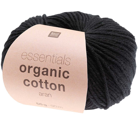 Rico Essentials Organic Cotton aran - schwarz