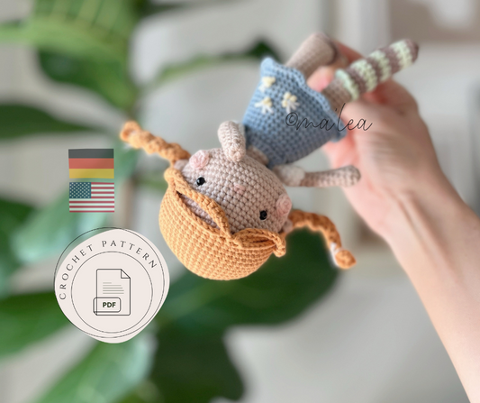 Amigurumi Häkelanleitung Pippa (Digital Download in Deutsch & Englisch) Häkelanleitung ma'lea