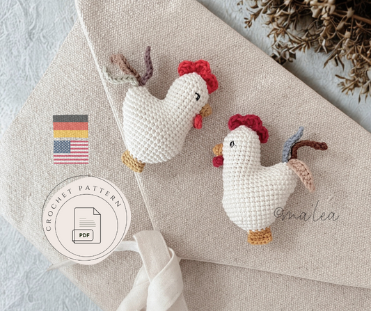 Instructions for Rocco the Rooster (Digital Download in German and English)