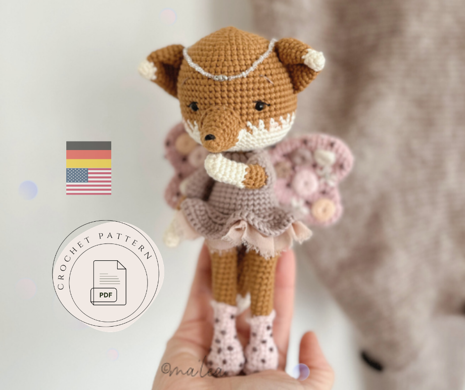 Amigurumi Häkelanleitung Fuchs Bloom (Digital Download in Deutsch & Englisch) Häkelanleitung ma'lea