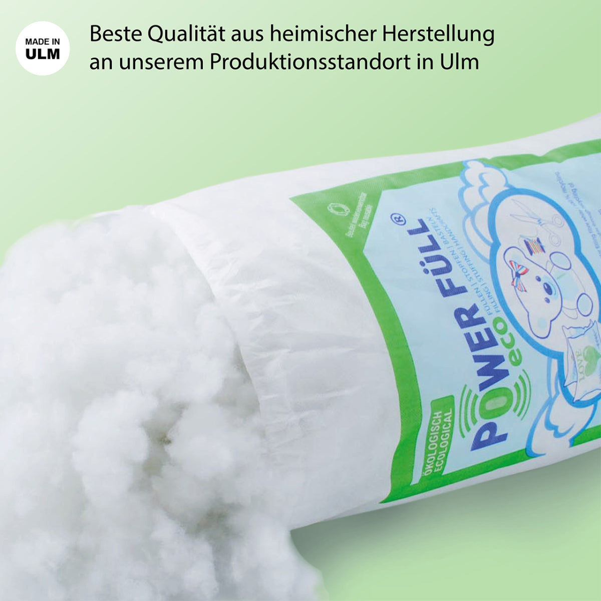 Power Füll eco Füllwatte | 1000 g | Nachhaltiges Füllmaterial I Spielzeugnorm Zertifiziert Füllwatte POWER FÜLL