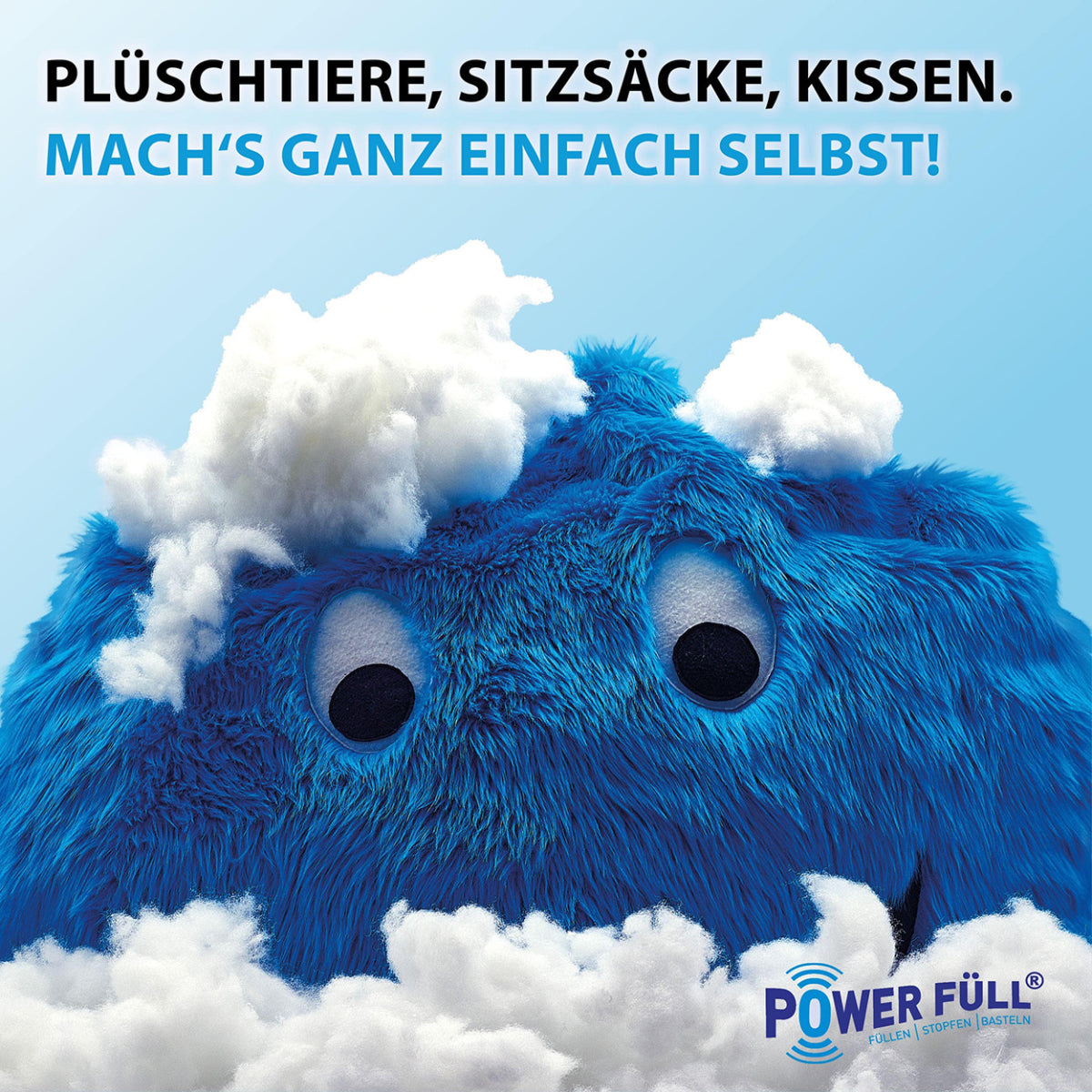 Power Füll Füllwatte | 1000 g | OEKO-TEX zertifiziertes Füllmaterial Füllwatte POWER FÜLL