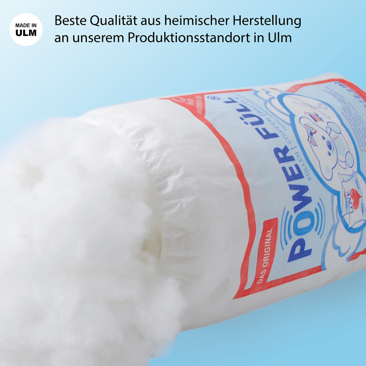 Power Füll Füllwatte | 1000 g | OEKO-TEX zertifiziertes Füllmaterial Füllwatte POWER FÜLL