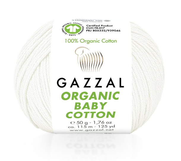 Organic Baby Cotton von Gazzal - 415 - Naturweiss