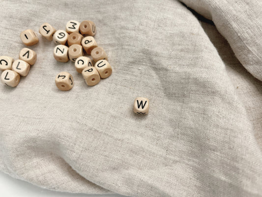 Geprägte Buchstabenwürfel, 10 mm, W